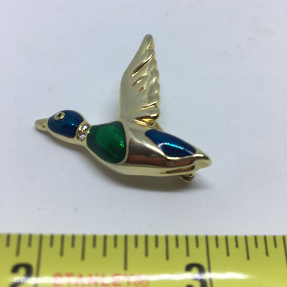 Vintage Signed NLH Landau Duck Brooch Pin 1987 - Picture 2 of 3